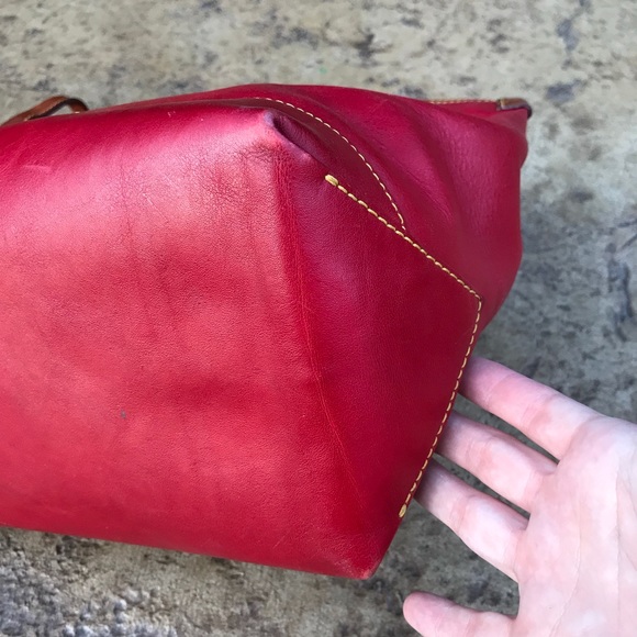 Dooney & Bourke Red Slouch Shoulder Bag - Picture 5 of 8